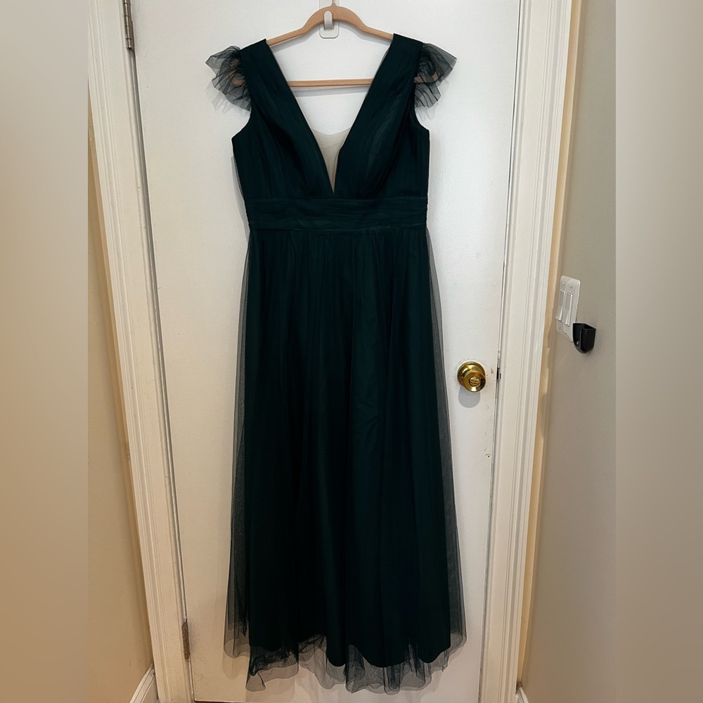 Revelry Cora Tulle Dress Emerald Green